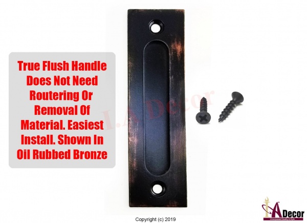 Flush Handle Black - Black Finger Pull Handle - Pocket Handle Black