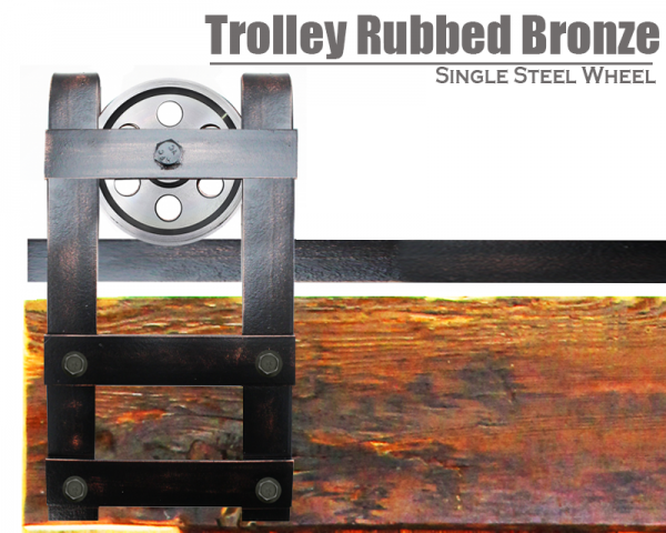 trolleysinglewheelrubbedbronze